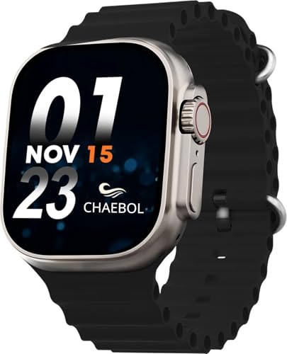 Image of chaebol HD Display Smartwatch for Men & Women | Bluetooth Calling | Heart Rate | Sleep Monitor | 113+ Sports Modes | Step Counter | IP67 Waterproof | Smartwatch for Android & iOS - (Black)