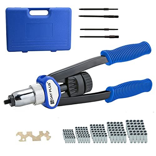 Nietmutternzange Set Profi Nietenzange,Nietmutternzangen Stahl,Nietzange Set ink.150 Nietmuttern je 30 Stück x M5 M6 M8 M10 M12,Nietsatz für Automobile und Möbel