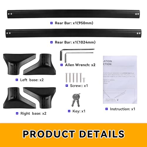 Flycle ROOF RACK CROSS BARS Rack Crossbars For 2019-2024 Rav4 Le Xle Limited（Do Not Fit Rav4 Adventurer And Trd Off-Road Models） 220Lb Anti-Theft Lock Luggage Kayaks Bicycles Snowboard Canoe Carrier Cargo Bag thumb #7