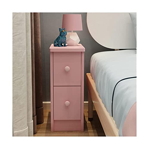 GROF Comodino Bianco In Vero Legno – 3 Cassetti Con Guide A Coda Di Rondine – Stretto E Sottile – Già Assemblato
