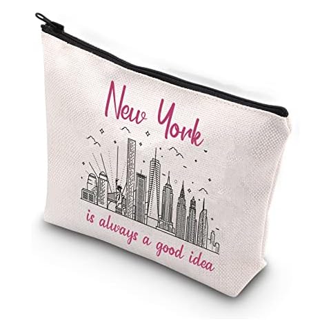 FOTAP New York Bachelorette Party Favor New York is Always A Good Idea New York Vacation Zipper Pouch Makeup Bag (UK-Good idea NY) Cover