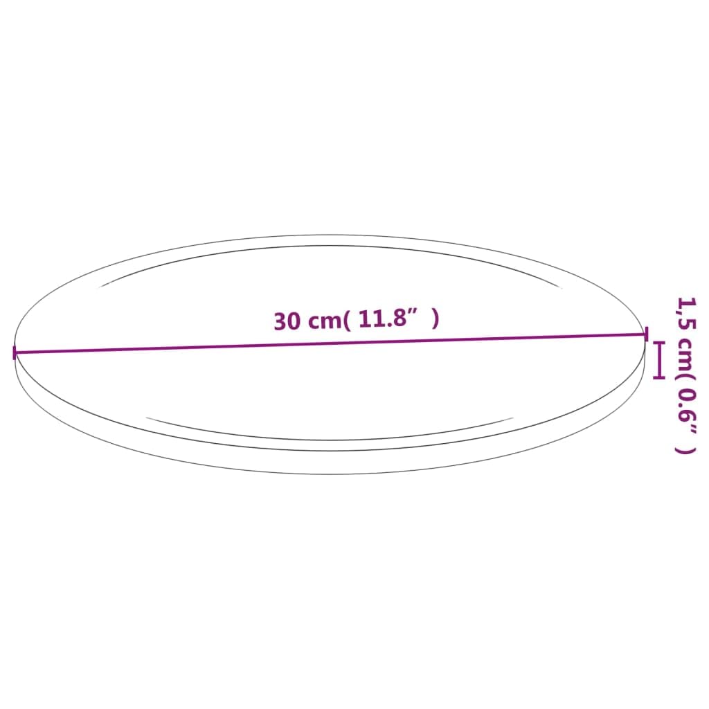 vidaXL Tablas de Cortar 6 uds bambú Ø30x1,5 cm, Tabla de Queso, Tabla de Cortar de bambú, Tabla de Cocina, Tabla de Servir, Tabla de Cortar Redonda