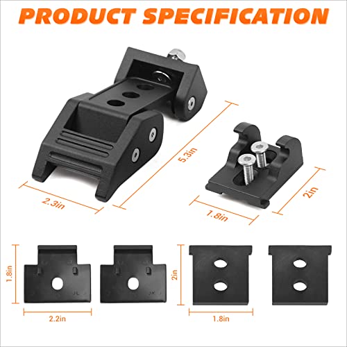 Image of RT-TCZ for Wrangler JK JL Hood Latches Catch for Jeep Wrangler JK JKU 2007-2017 JL JLU 2018-2025 for Jeep Gladiator JT 2020-2025 Black 2pcs