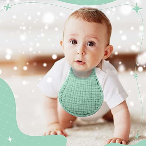 Image of Frienda 8 Pack Muslin Burp Cloths for Baby Large 20 x 10 Inch Cotton Burp Rags for Spit up Drool Absorbent Soft Multicolor Wash Cloths Diapers for Newborn Girl Boy Essential Shower Gift(Rustic Colors)