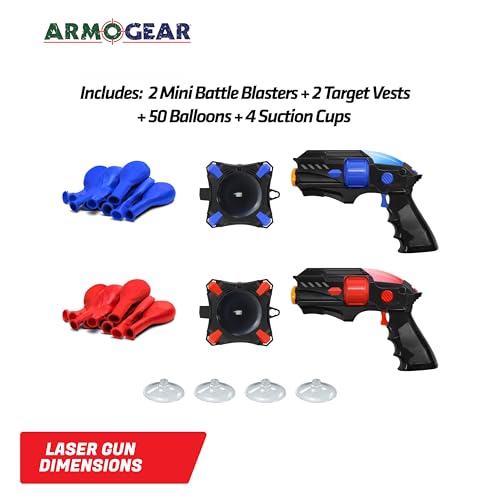 ArmoGear Laser Tag Game Set: Portable and Versatile Shooting Fun for Kids of All Ages - Perfect Electronic and Sports Gift for Boys- New