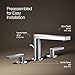Kohler 73060-4-CP Composed® Widespread Bathroom Sink Faucet with Lever Handles, 1.2 gpm, Polished Chrome