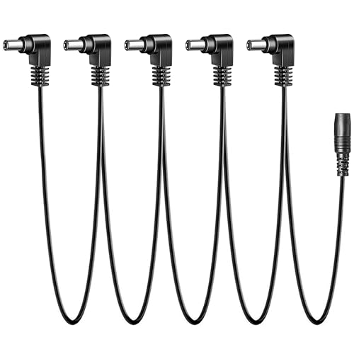 pigtone 1to5 Way Daisy Chain Guitar Pedal Power Cable, 9V/12V/18V DC Cord