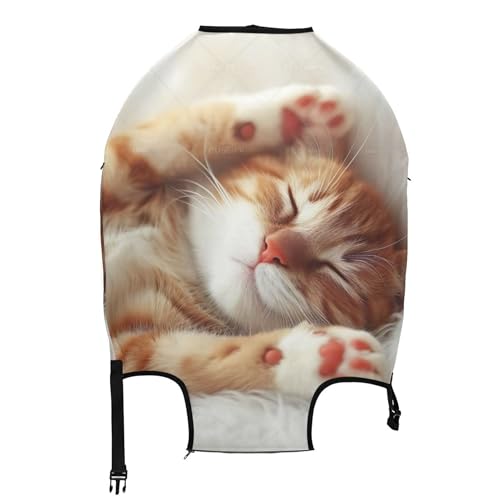 Joisal Cute Cat Kitten Print Luggage Protector Suitcase Cover Custom Washable Vacation Essentials Suitcase Sleeve Colorful, L, Fits 26-28 Inch Case2