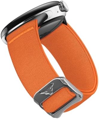 Elastic Band Compatible with Google Pixel Watch 3 45mm 41mm Band/Pixel Watch 2 Band/Google Pixel Watch Band for Men Women - Upgraded Metal Lugs - Breathable Stretchy Nylon Sport Strap for Pixel Watch
