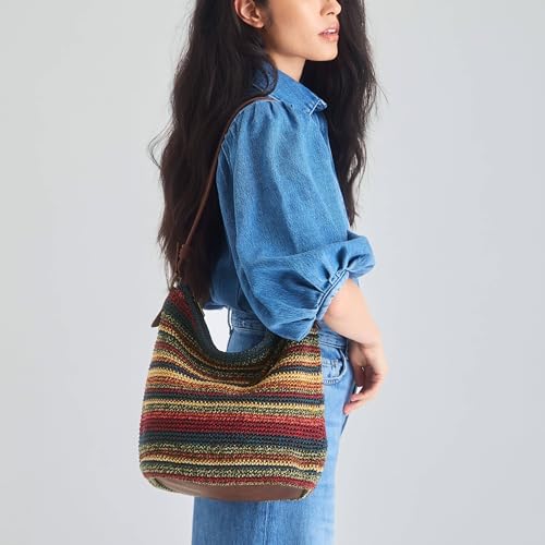 Image of The Sak Sequoia Hobo Bag - Hand Crochet Large Women's Purse for Everyday & Travel - Durable Handbag & Tote With Zipper Pocket