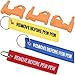 YONCONO 3Pack Chamber Safety Flag Fits Rifle Shotgun Pistol, Embroidery Tags Remove Before PEW PEW - Universal Compatibility (Red, Blue, Yellow)