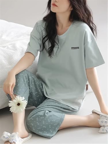 Image of Louis Luxe Womens Korean Night Dress || Full Pyjama Set || Korean Nightsuit || Women Nightwear ||Round Neck Full Sleeve Nightsuit || Loungewear || Everyday Nightdress (ND-17)