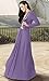 KOH KOH Womens Long Sleeve Flowy Formal Fall Winter Evening Elegant Designer Dressy V-Neck Empire Abaya Modest Muslim Church Maxi Gown Gowns Dress Dresses, Lilac Light Purple M 8-10