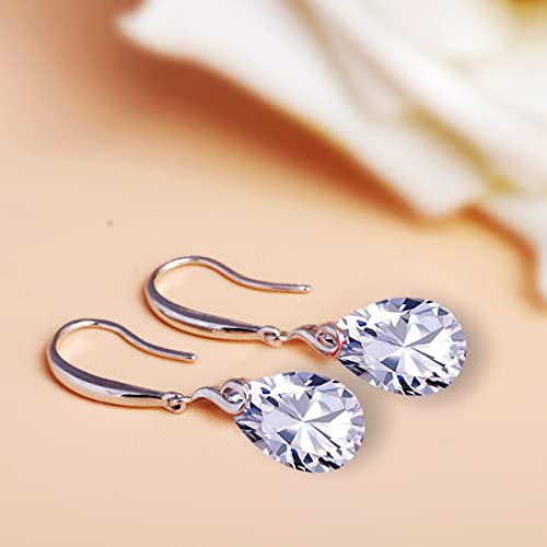 Ml S925 Sterling Silver 12Mm Naked Drill Swarovski Element Crystal Earrings For Women (Earrings White Color) #TOP1