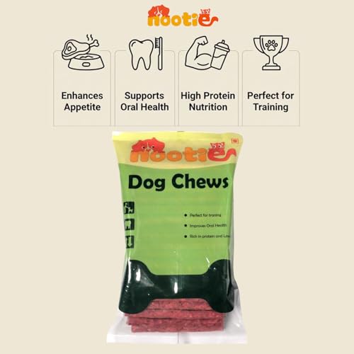 Image of Nootie Mutton Dog Chew Sticks - 1kg | High Protein Dog Chew Stick with Real Mutton Flavour | Long-Lasting Chew Sticks for Dogs | Dental Care, Training & Daily Chewing | Suitable for All Breeds