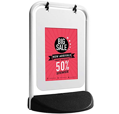 Eco Swinger Pavement Sign - Black & White Pavement Signage & Boards Poster A3 (White poster hardware only) — image 1