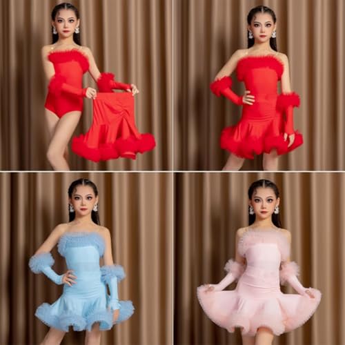 Robe de danse latine fille tenue confortable de salsa de salon