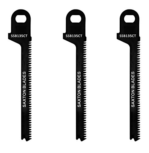 Saxton SSB135CT Lot de 3 lames à bois et plastique pour scie Scorpion Black & Decker