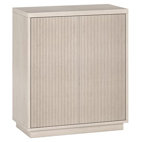 Henn&Hart Alston Accent Cabinet, 28' Wide, Alder White