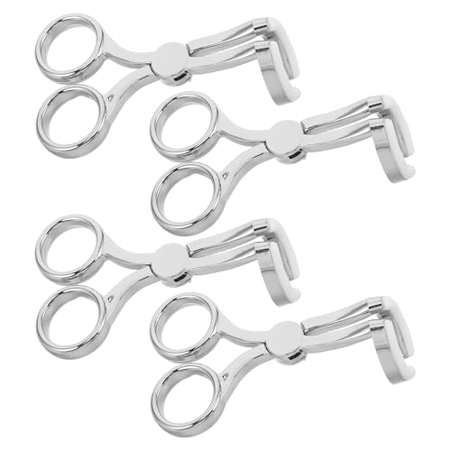 EPIGEIST Kit 4 Pezzi Applicatore Lenti a Contatto Invisibili in Plastica Silver, Strumento Rimozione e Inserimento Delicato per Occhi Sensibili, Accessori Viaggio per Cura e