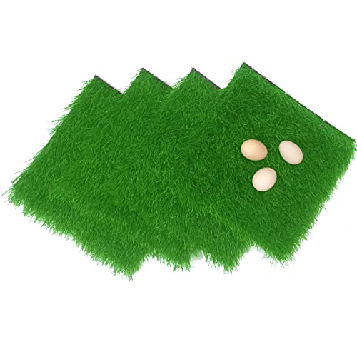 ECO MATRIX Nistkasten Gras Kunstrasen Quadrate für Hühnerstall Wiederverwendbare Garten Haustier Gras Fliesen Pads…
