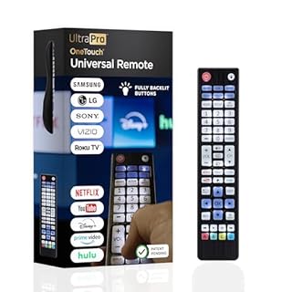UltraPro Backlit OneTouch Universal Remote Control, Replacement TV Remote for Samsung, LG TV Remote, Vizio, Sony, Roku and More, Easiest Setup Ever U.S. Based Support 80830