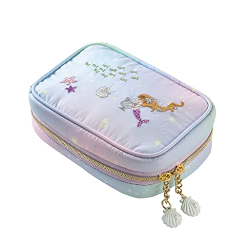 Bolsa de almacenamiento de joyería portátil y organizador de tela para pendientes