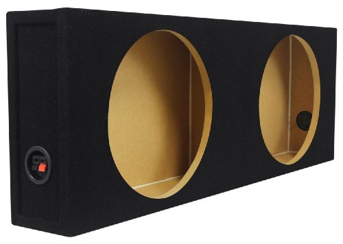 Rockville RDSM12 Dual 12' Shallow Mount Sealed Subwoofer Enclosure Box, 0.56 Cu Ft Per Sub, 5/8' MDF, Made in USA, Compact Fit for Car Audio