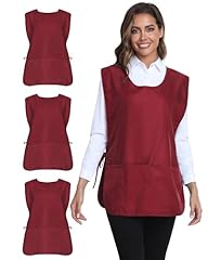 Wine Red Cobbler Aprons for Women With Pockets