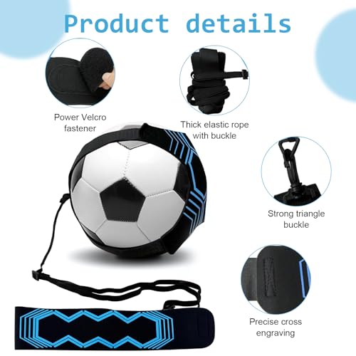Fußballtrainer mit Kordel,Solo Übungshilfe mit Gürtel und elastischem Seil,Kinder Fussball Schnur Kick Trainer Verstellbar,Universell für Fußballgröße,Perfekt zur Verbesserung der Fußballfähigkeiten