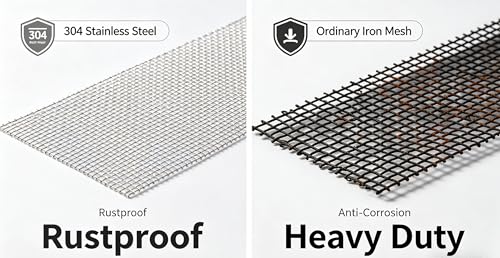 Image of 30 Mesh 304 Stainless Steel Wire Mesh Roll, 0.15mm Wire Diameter, 11.8 inchx39.4 inch Rust Proof Flexible Metal Screen, Easy to Cut for Vent Covers, Window Screens, Filters, Garden DIY Projects