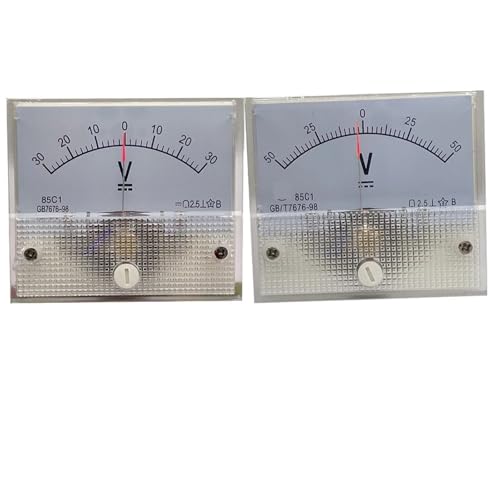 Voltmètre 56x64mm aiguille centrale pour surveiller la charge de batterie