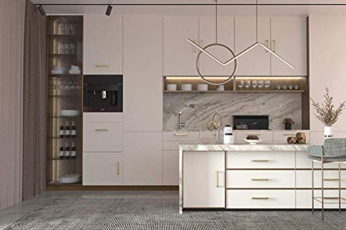 Image of 5PCS 96mm Cabinet Wardrobe Handles with Screws Zinc Alloy Kitchen Cupboard Handle Pull Handle Door Handle Set for Kitchen Drawer Bedroom Furniture (5, 96mm)