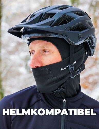 ROCKBROS Sturmhaube Balaclava Skimaske Winddicht Warm für Fahrrad Ski Motorrad Winter Unisex Einheitsgröße, Schwarz