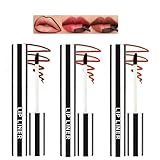 Peel Off Lip Liner Stain,3PCS Crayon à Lèvres Peel-Off – Encre à Lèvres Longue Tenue & Imperméable,encre a levre sans transfert, imperméable, longue durée, naturel et durable