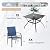 SUNSHINE VALLEY Outdoor Dining Sets for 5 Pcs,Patio Table and Stable Outdoor Dining Blue Chairs Metal Frame Patio Dining Sets Lawn Garden,Patio Dining Sets.