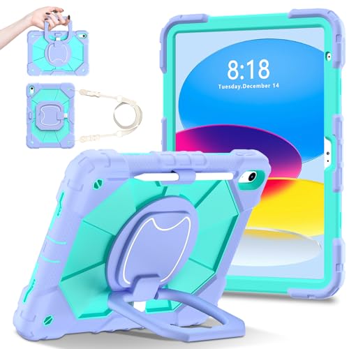 Housse iPad 10e génération avec bandoulière pour un usage nomade en famille
