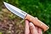 Ottoza Full Tang Bushcraft Knife with 1095 Carbon Steel Fixed Blade - Survival and Outdoor Camping Knife - Olive Wood Handle Brown Leather Sheath 405