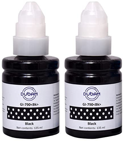 Image of GI-790 GI790 790 Ink Bottle for Canon PIXMA G1000, G1010, G1100, G2000, G2002, G2010, G2012, G2100, G3000, G3010, G3012, G3100, G4000, G4010 Printers (2 Pcs Black)
