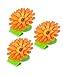 Vigar Flower Power Pinzas con Iman para Cocina, Material: ABS, Goma, PPN, Imán: Acero, Aluminio, Boro, Naranja, 8 x 8 x 2.5 cm, 3 Unidades