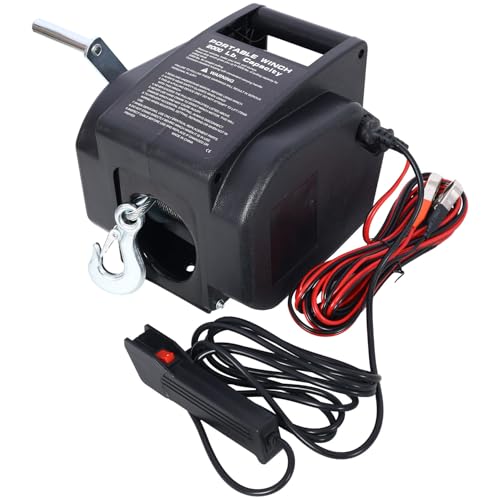Winch eléctrico para remolques 12V 2000 lb con control remoto miniatura 3