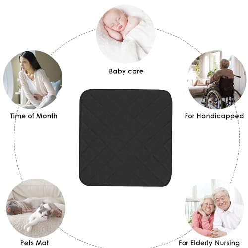 Felenny 4pcs Waterproof Chair Pad for Incontinence Absorbent Washable Reusable Seat Protector Pads Pee Pads - Image 4