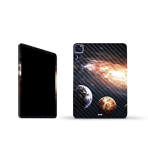Image of MightySkins Carbon Fiber Skin Compatible with Apple iPad Pro 11 inch M2 4th Gen (2022) Full Wrap Kit - Solar Galaxy | Protective, Durable Textured Carbon Fiber Finish | Easy to Apply | Made in The USA