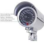 SOCHEP-3Pcs-Dummy-CCTV-IR-Security-False-Outdoor-Camera-Fake-Dummy-Security-Camera-with-Flashing-LED-Light-for-Home-Office-Business-3PCS