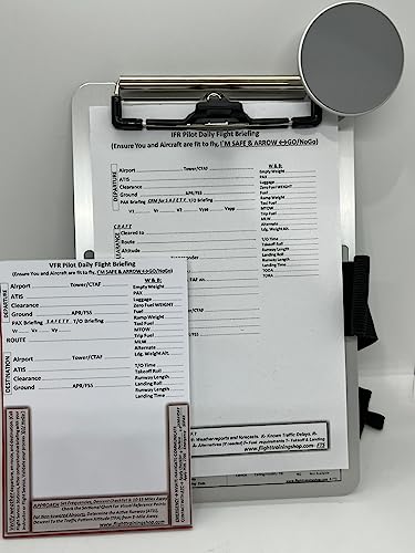 Bloc-notes VFR pour kneeboard A5 et mini bloc magnétique A6 de navigation aérienne