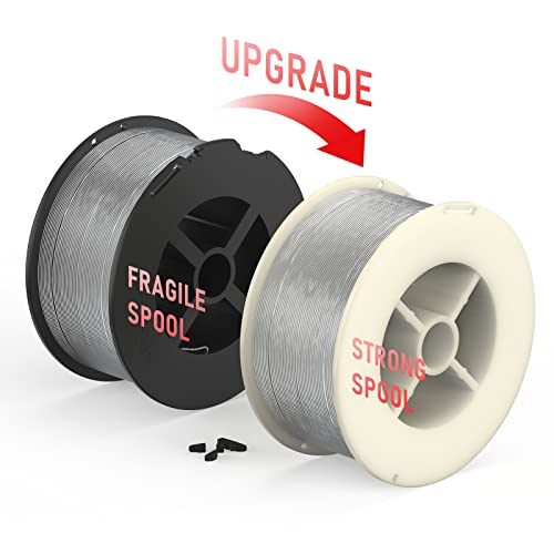 YESWELDER Flux Core Gasless MIG Welding Wire, E71T-GS Mild Carbon Steel .035-Inch Diameter 2-Pound, Strong ABS Plastic Spool Welding Wire