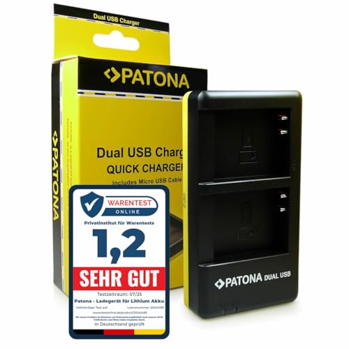PATONA Caricabatteria Doppio per EN-EL23, ENEL23 Batteria Compatibile con Nikon Coolpix B700, P900, P900S, S810c, P610, P610S, P600