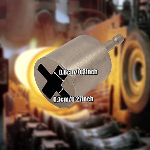 Universal Jack Socket Adapter for Hand Drill, Heavy Duty Scissor Jacks Drill Adapter, Quick Connect for Car Jack, Boat, Truck, RV Leveling - Rust Resistant Steel, Easy Tire Change Tool, Labour Saving by Caiyungui - Image 3
