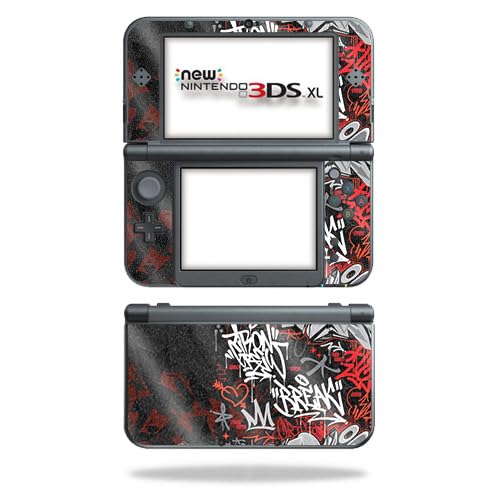 Glossy Glitter Gaming Skin Compatible with Nintendo New 3DS XL (2015) - Red Tag - Premium 3M Vinyl Protective Wrap Decal Cover - Easy to Apply |