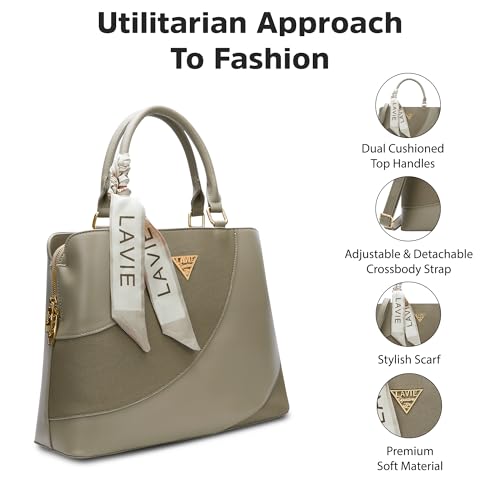 Image of Lavie Signature Women's Omaha 3C Satchel Handbag | Satchel Bag for Work | Ladies Purse | Stylish Shoulder Bag | Gift For Women